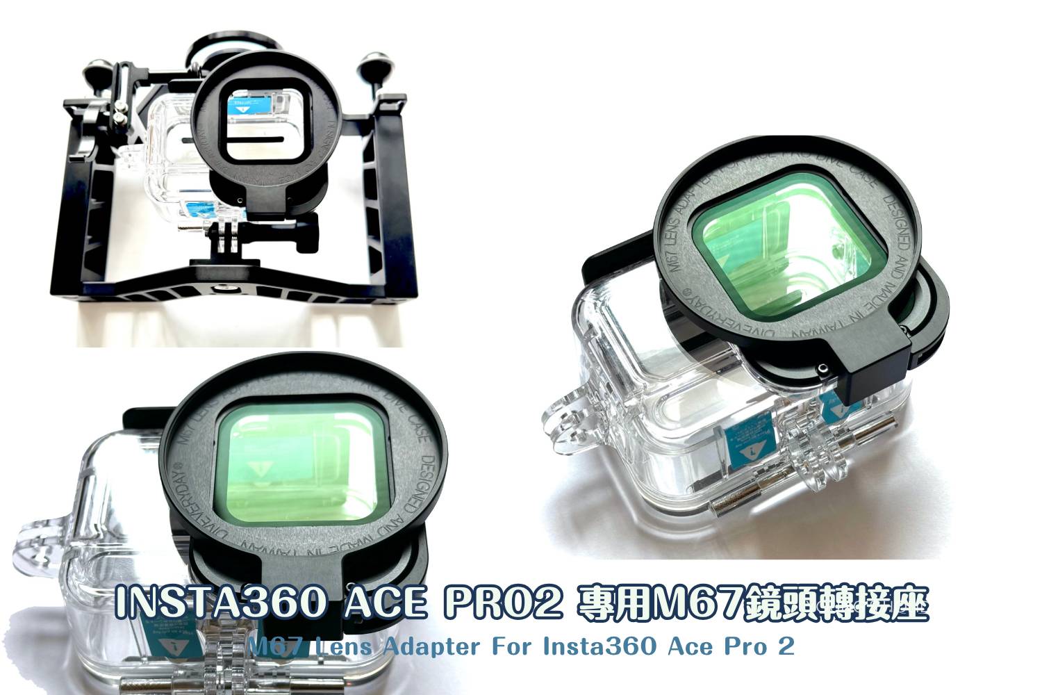 【Diving Equipment】 DIVEVERYDAY® M67Lens Adapter for GoPro HERO9-13 / DJI Action 3/4/5 Pro / Insta360 Ace Pro 2, Compatible with Original Waterproof Housing