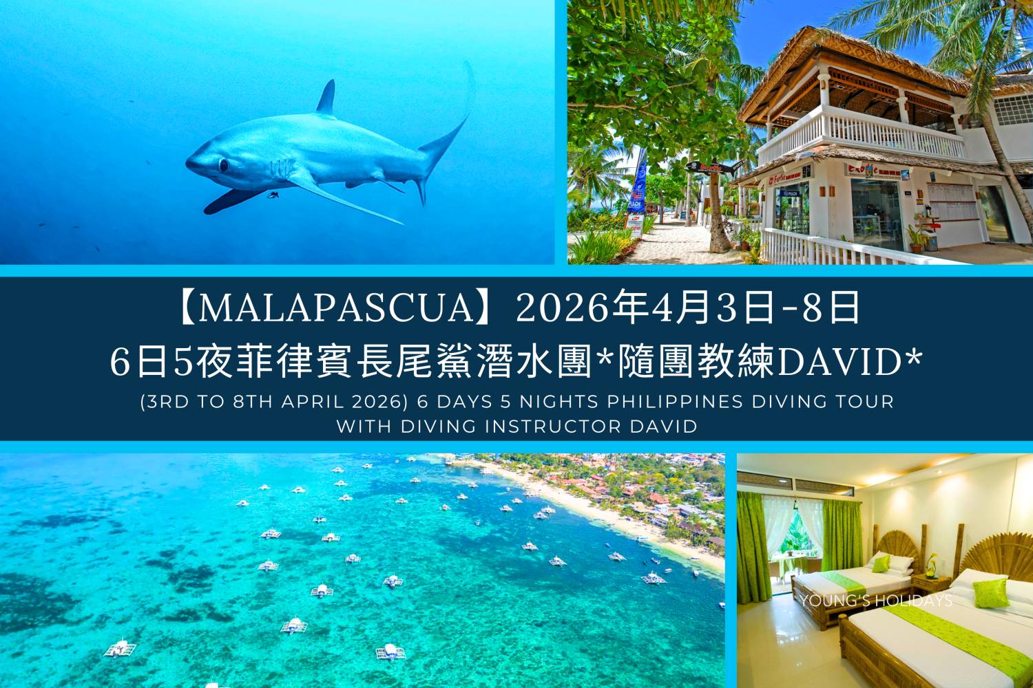 【Malapascua】2026年4月3日-8日 6日5夜菲律賓長尾鯊潛水團*隨團教練David