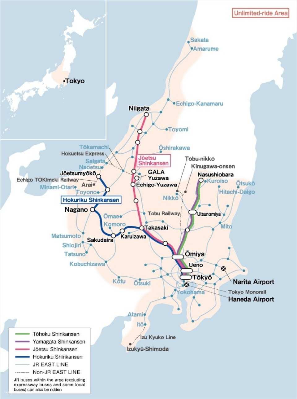 【日本JR Pass】東日本長野、新潟地區鐵路周遊券 | 電子票 (5日)