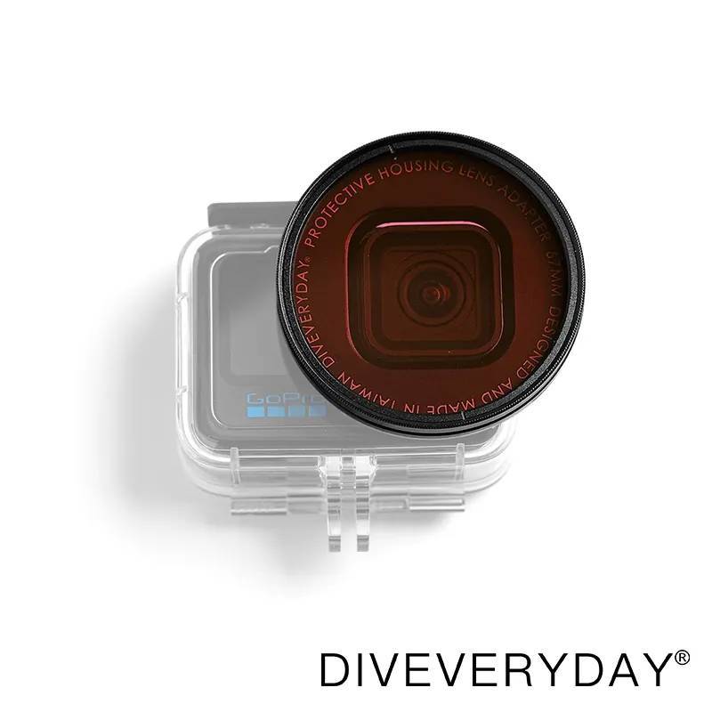 【Diving Equipment】 DIVEVERYDAY® Lens Adapter Dedicated Connection Base / Trigger Rod (28 / 33mm) / M67 Pink Filter