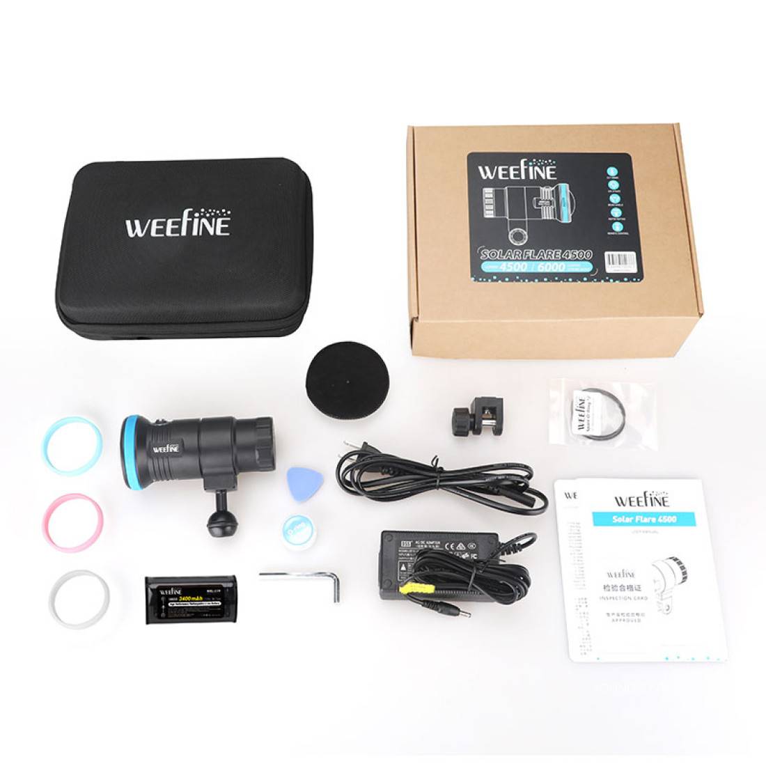 【Diving Equipment】WEEFINE WF102 SolarFlare 4500 video light