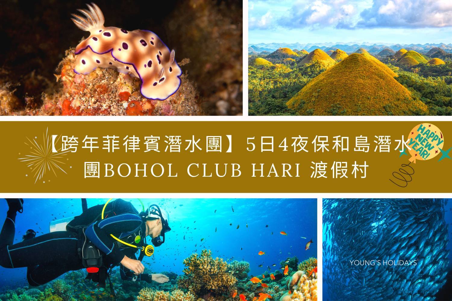 【跨年菲律賓潛水團】5日4夜潛水團Boho Club Hari 渡假村-隨團教練Berry