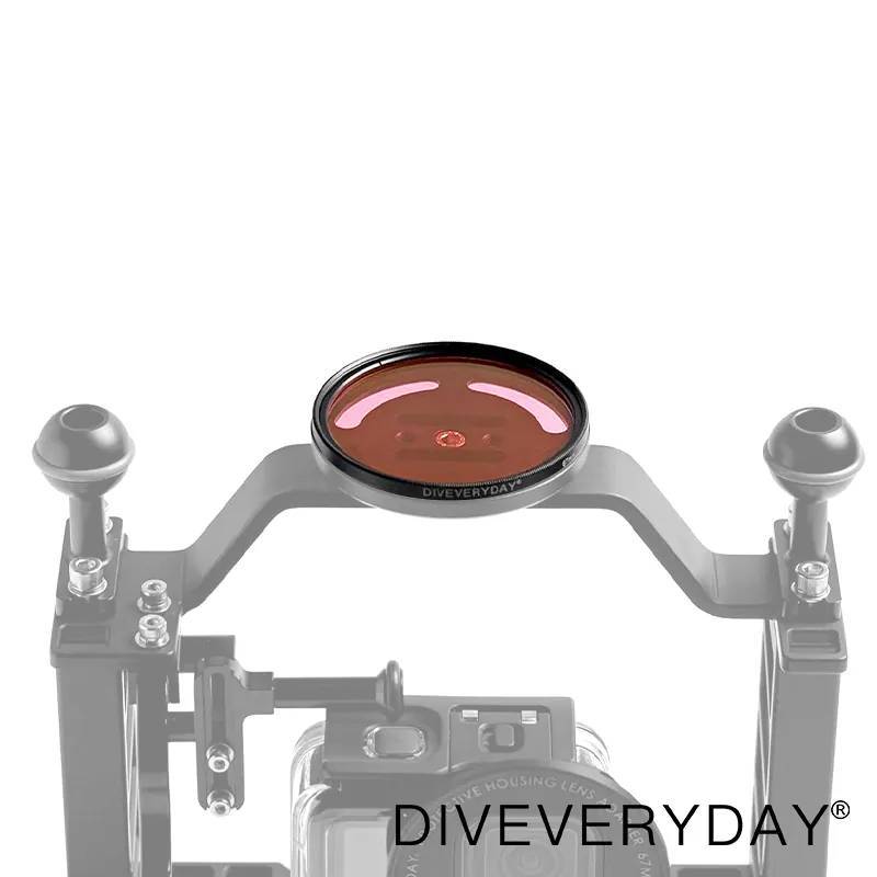 【Diving Equipment】 DIVEVERYDAY® Lens Adapter Dedicated Connection Base / Trigger Rod (28 / 33mm) / M67 Pink Filter