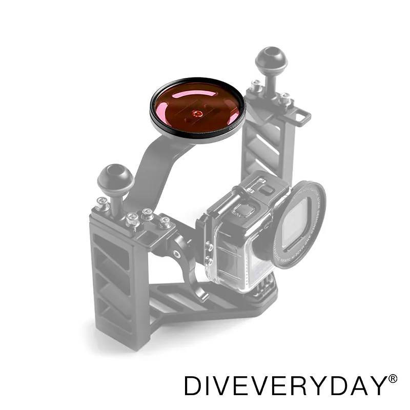 【Diving Equipment】 DIVEVERYDAY® Lens Adapter Dedicated Connection Base / Trigger Rod (28 / 33mm) / M67 Pink Filter