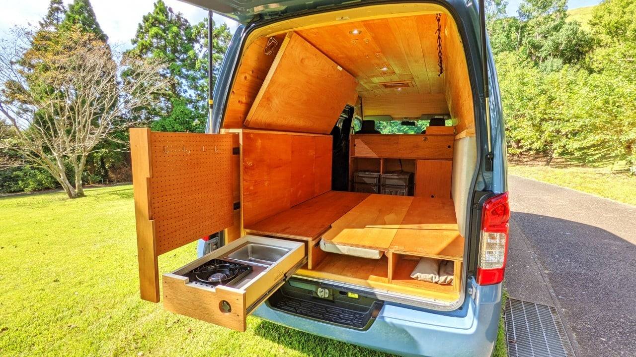 【Nagoya Airport】Japan Rental 3 People Compact Caravan RV Road Trip Experience (OS-Mazda Bongo Brawny)